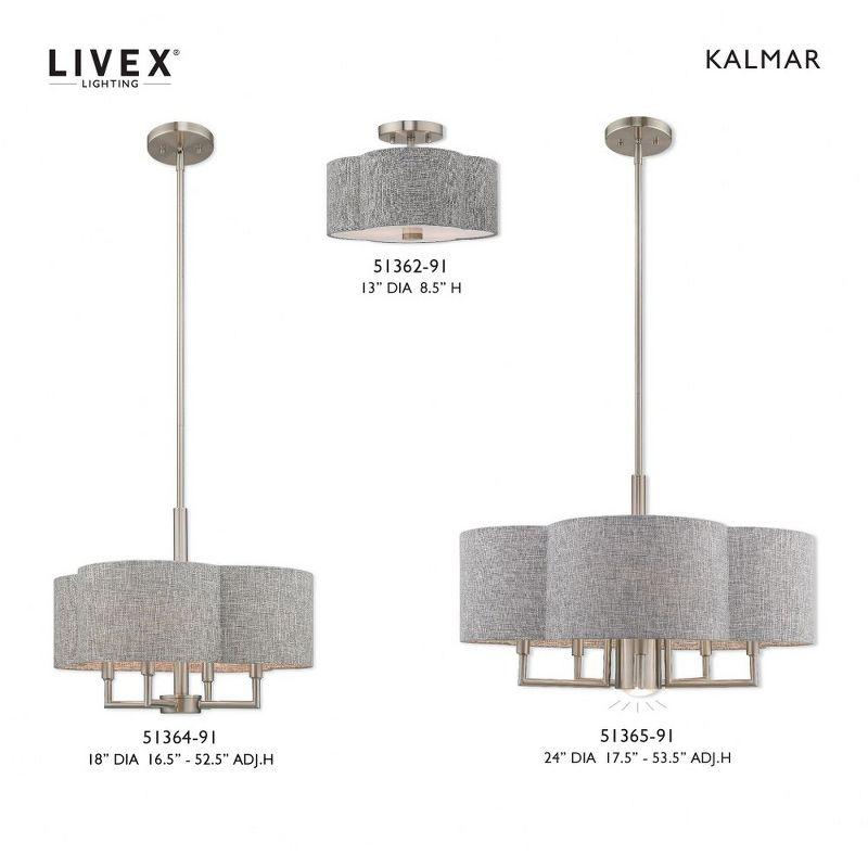 Livex Lighting Kalmar 4 - Light Chandelier in  Brushed Nickel