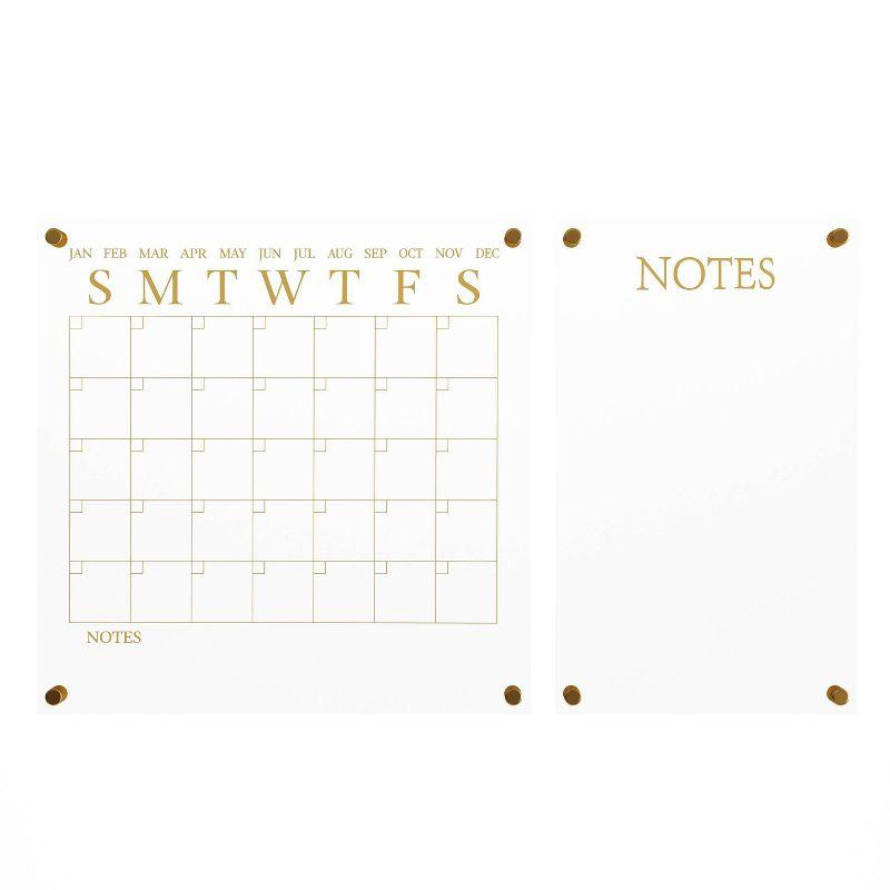 Thomas Martha Stewart Acrylic Wall Calendar and Notes Board with Marker and Mounting Hardware