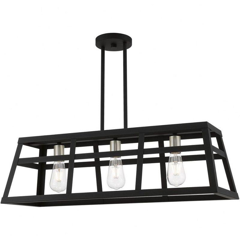 Livex Lighting Schofield 3 - Light Chandelier in  Black/Brushed Nickel