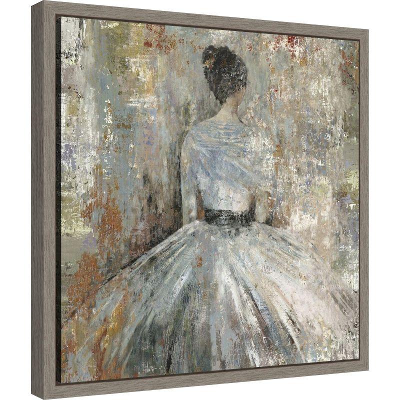 Amanti Art In Waiting (Woman in Dress) by Aimee Wilson Canvas Wall Art Print Framed 16 x 16-in.