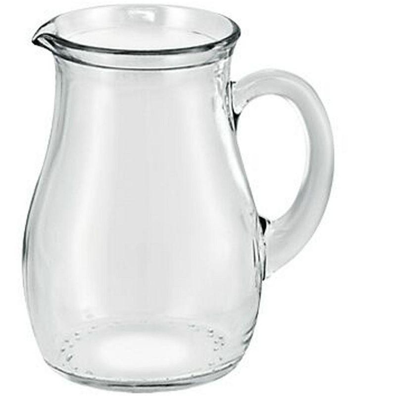 Amici Home Clear Glass Water Pitcher with Handle and Spout, 34 oz