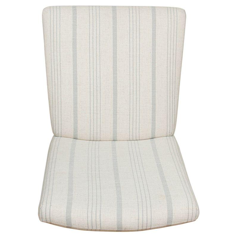 HomePop Set of 2 Classic Parsons Dining Chairs Dove Gray Stripe: Upholstered, Foam-Filled, Wood Legs