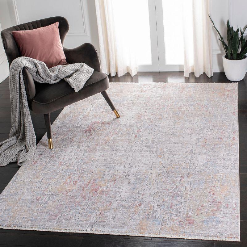 Valencia VAL405 Power Loomed Indoor Area Rug - Grey/Gold - 4'x6' - Safavieh
