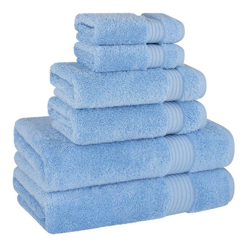 American Soft Linen Turkish Premium Quality 100% Cotton 6 Piece Towel Set, Soft Absorbent Quick Dry Bath Towels for Bathroom