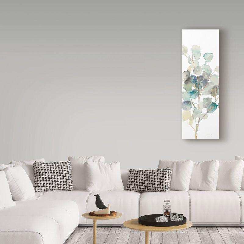 Trademark Fine Art - 8"x24" Danhui Nai 'Eucalyptus III White Crop' Canvas Art