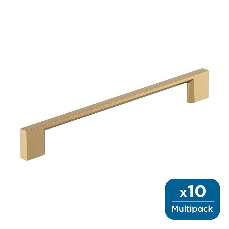 Champagne Bronze Matte Modern Cabinet Pull Bar, 10 Pack