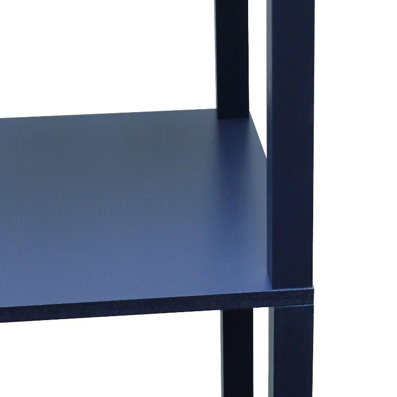 Creekwood Home Classix 62.5" 3-Tier Storage Floor Lamp with Charging Ports and Outlet Navy Blue