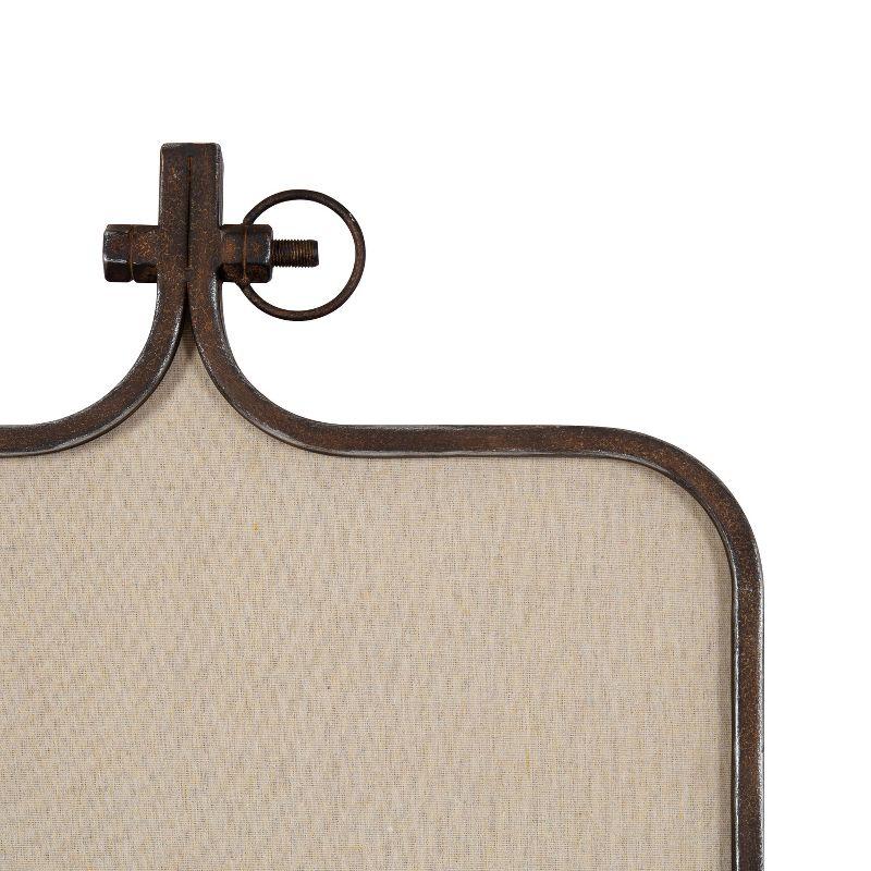 Kate and Laurel Yitro Metal Framed Fabric Pinboard, 20x35, Bronze