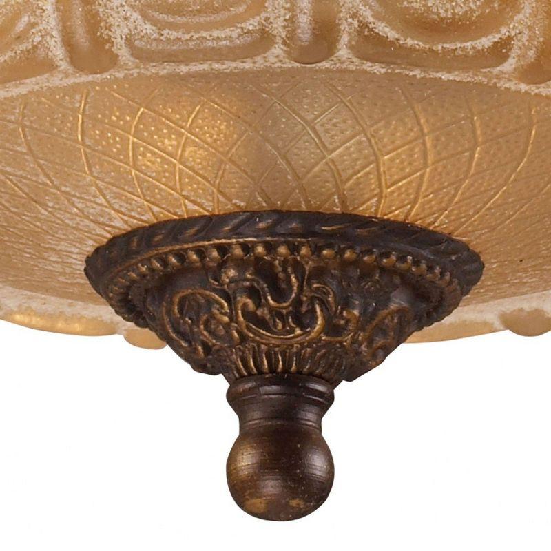 Elk Home Ashfield Spur 3 - Light Semi-Flush Mount in  Golden Bronze