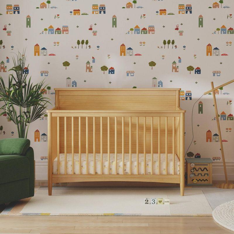 Honey Pine Modern 4-in-1 Convertible Crib