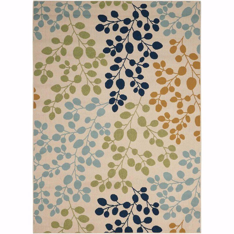 Nourison Caribbean Ivory Indoor/Outdoor Area Rug CRB01 3'11" x 5'11"