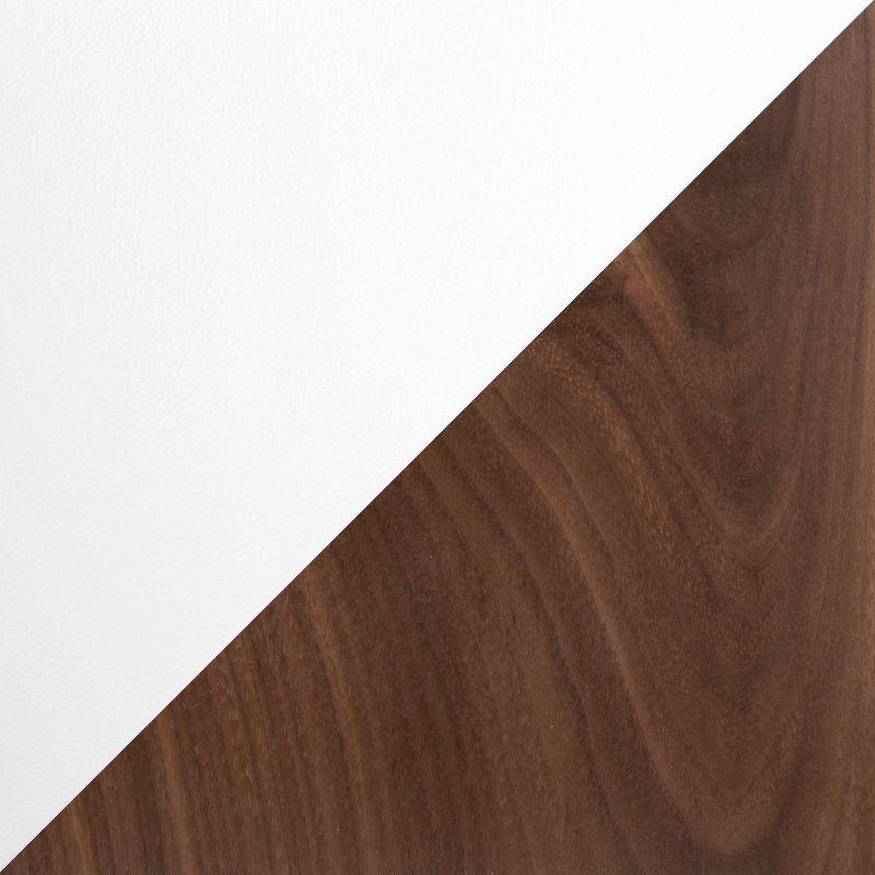 LumiSource Set of 2 Mason Contemporary Swivel Counter Height Barstools White: Faux Leather, Steel Legs, Fixed 24.5" Seat Height