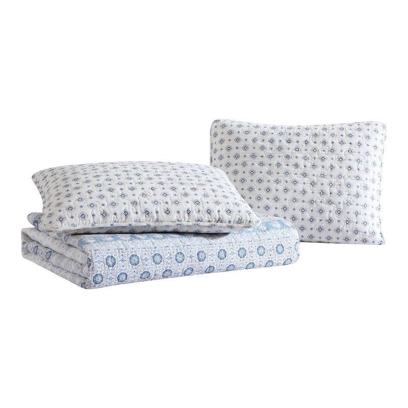 4pc Bexley Quilt Bedding Set Blue - Stone Cottage