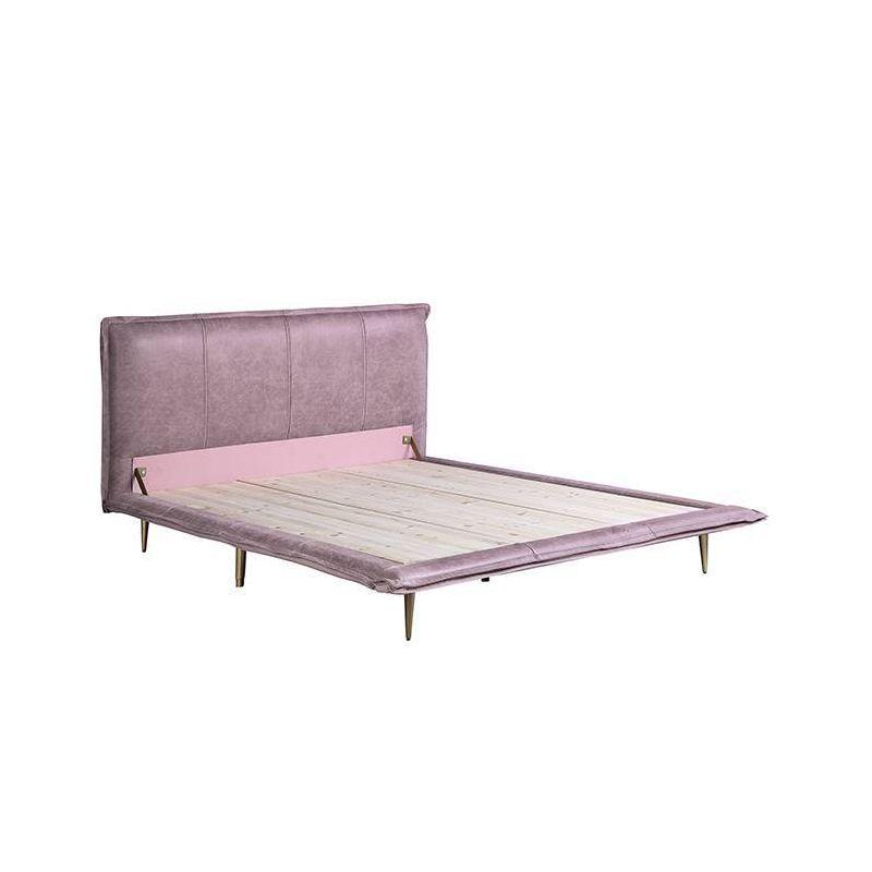 Acme Furniture King Metis Bed Pink Grain Leather