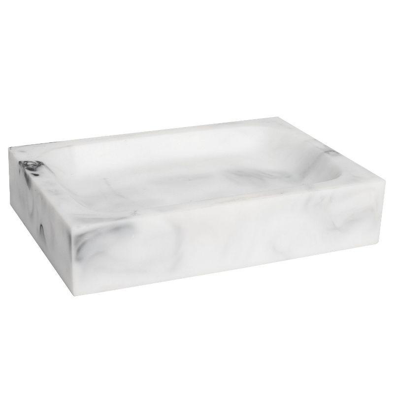 Modern Faux Marble Rectangular Resin Soap Plate