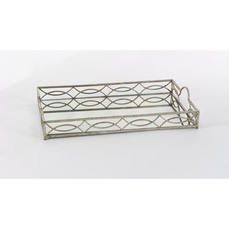 Modern Reflections Rustic Iron Tray (25") - Olivia & May