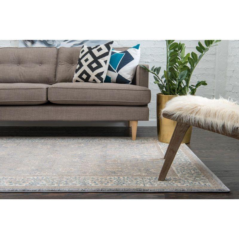 Unique Loom 7' 1 x 10' 0 Gray Salzburg Gneis Area Rug