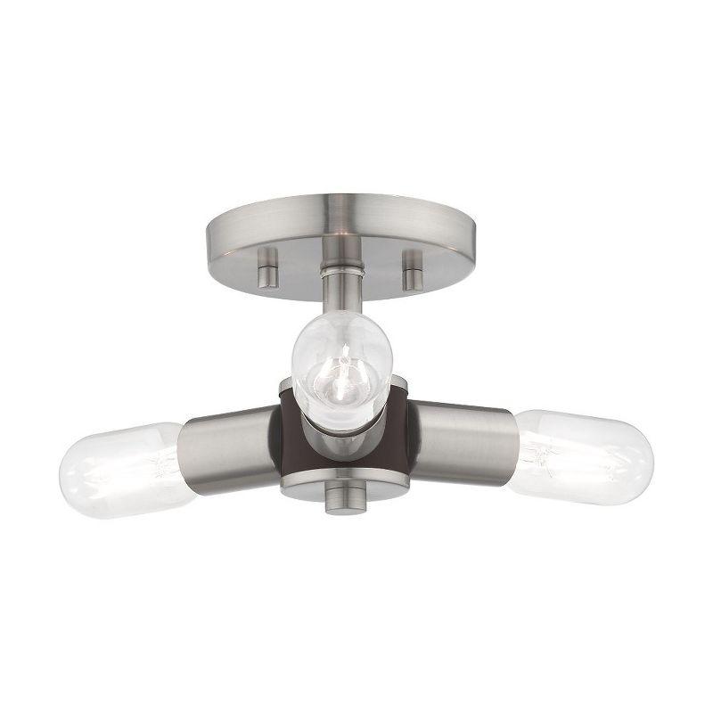 Livex Lighting Copenhagen 3 - Light Flush Mount in  Brushed Nickel