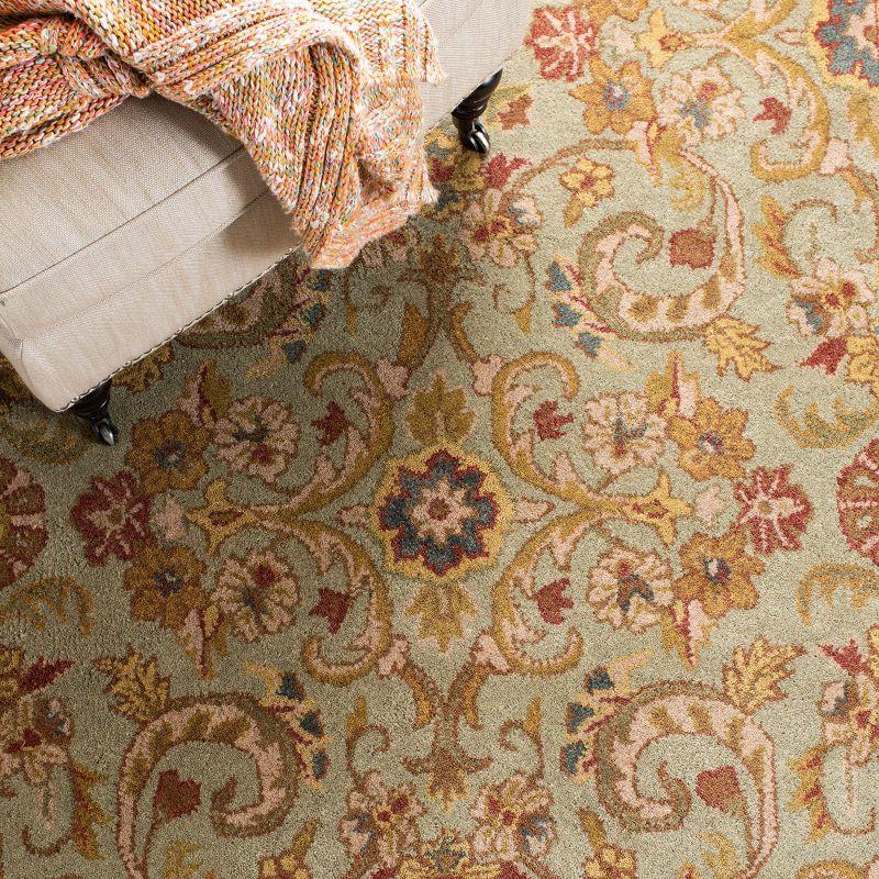 Heritage HG924 Handmade Area Rug - 6' Round - Grey/Gold - Safavieh