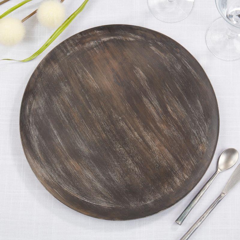 Sousplat Collection Mango Wood No Pattern Charger (Set of 4)