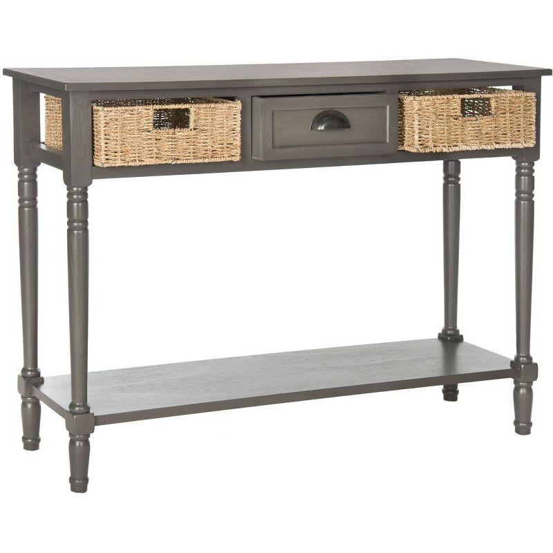 Winifred Wicker Console Table With Storage  - Safavieh