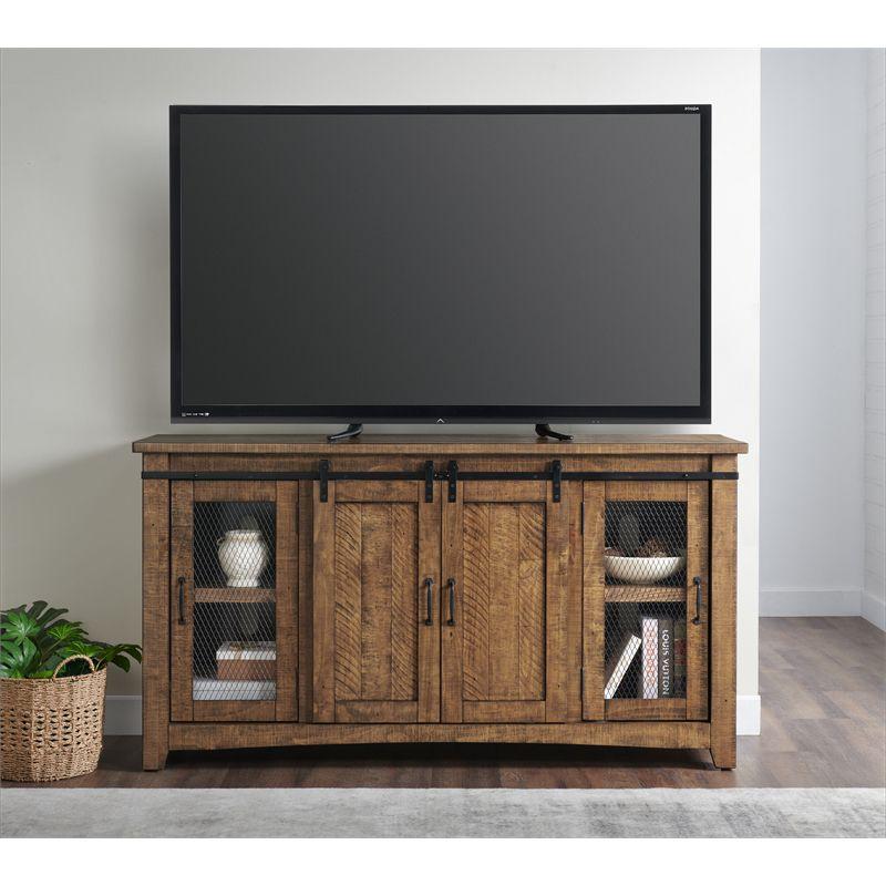 Chesapeake Solid Wood TV Stand Natural Brown Finish - Martin Svensson Home