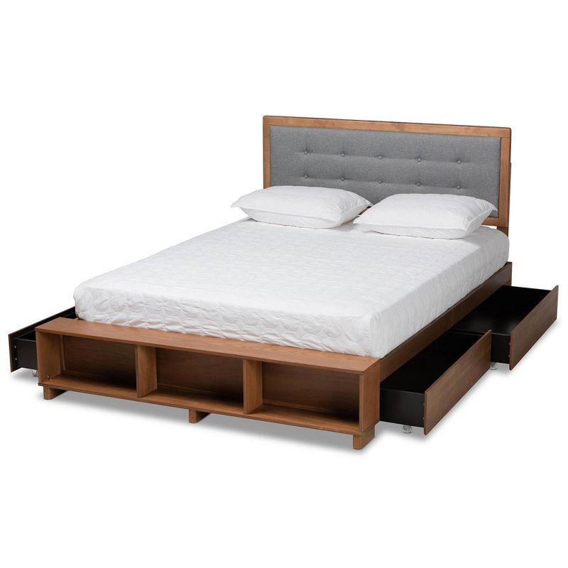 4 Drawer Cosma Transitional Wood Platform Storage Bed - Baxton Studio