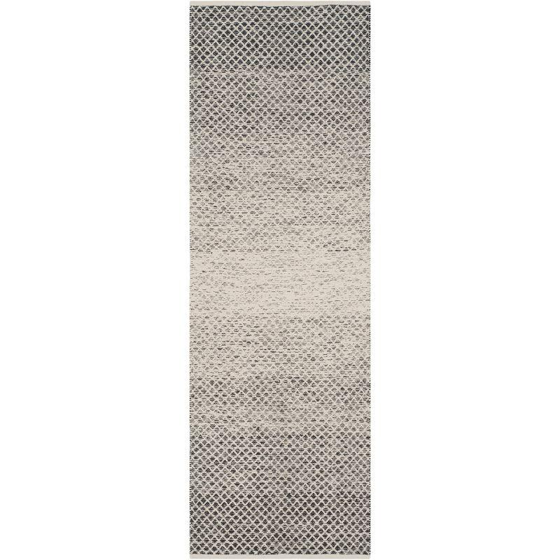 Montauk MTK601 Hand Woven Indoor Runner Rug - Black/Ivory - 2'3"x13' - Safavieh