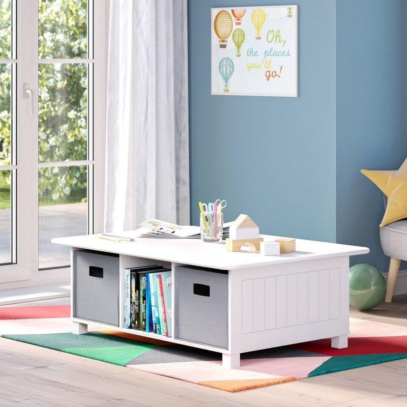 Kids' 6 Cubby Storage Activity Table - RiverRidge Home