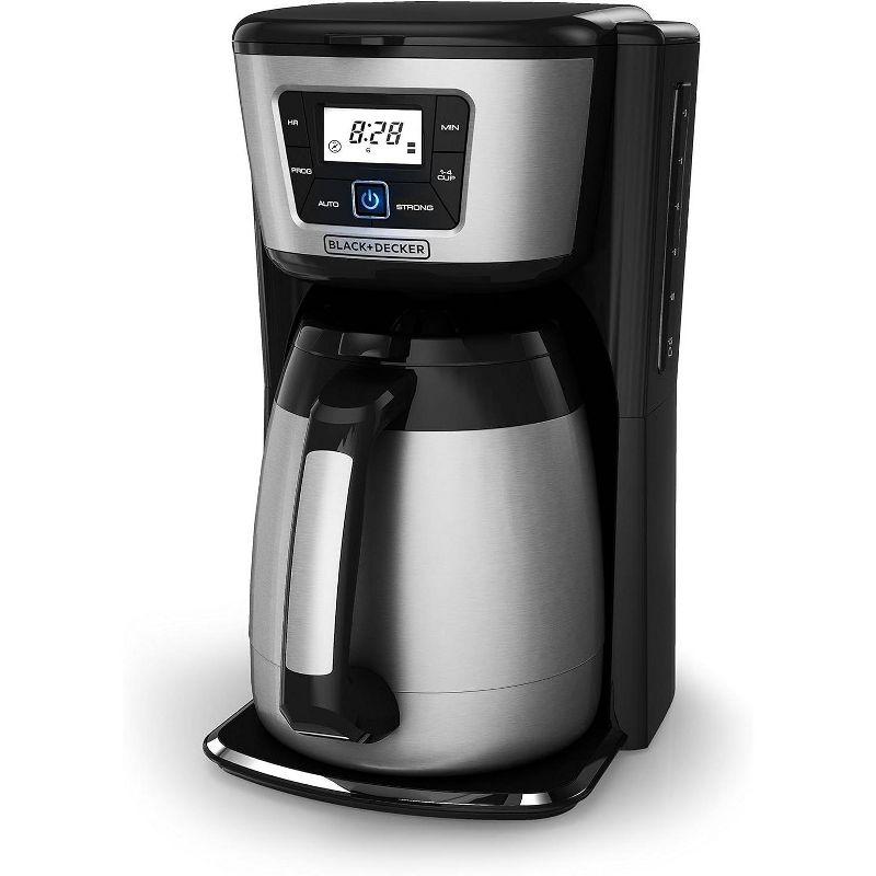 BLACK+DECKER BLACK+DECKER 12-Cup Thermal Coffee Maker, Keep Coffee Hot with Insulated Stainless Steel Carafe, Digital Controls, Easy to Clean. CM2035B-1