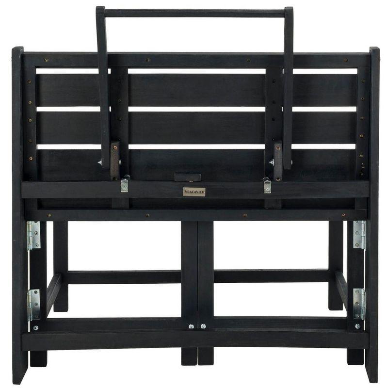 Belamy 63'' Black Transformer Bench-to-Table for Outdoor Use