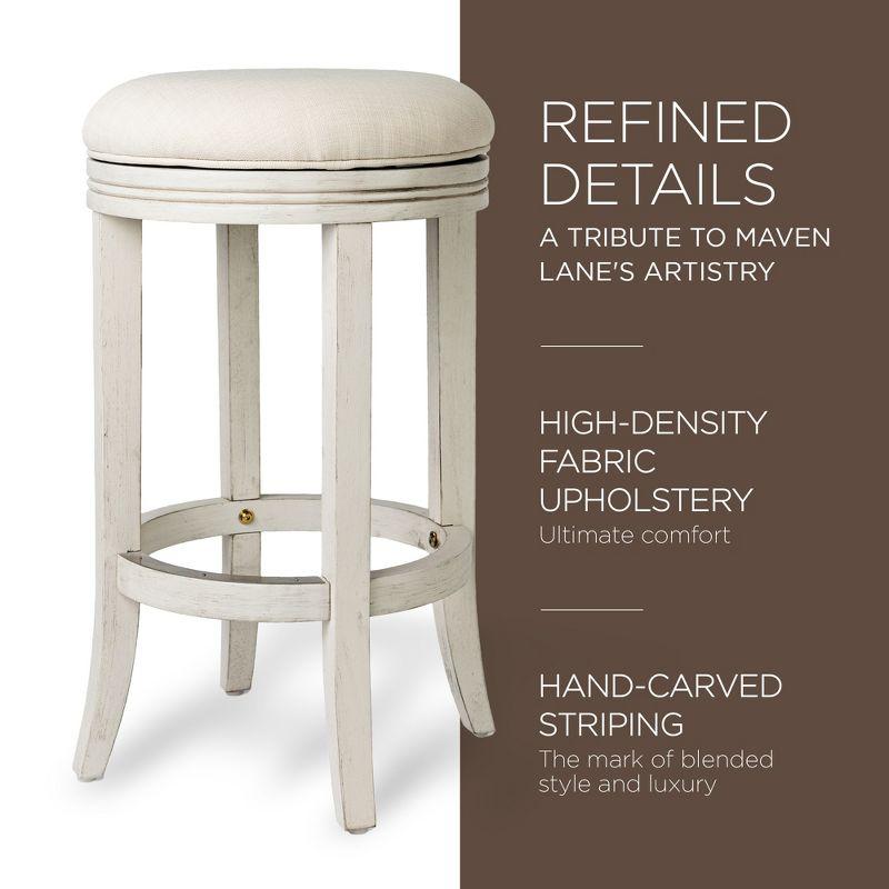 Maven Lane Eva Bar Stool with Fabric Upholstery