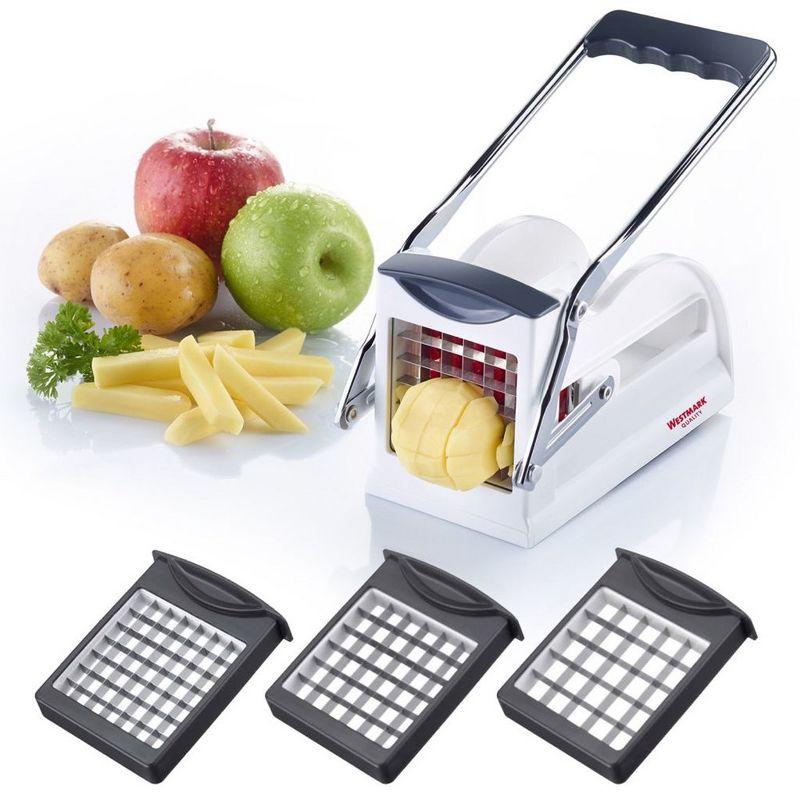 Westmark Multipurpose French Fry Cutter with 3 Adjustable Stainless Steel Blade