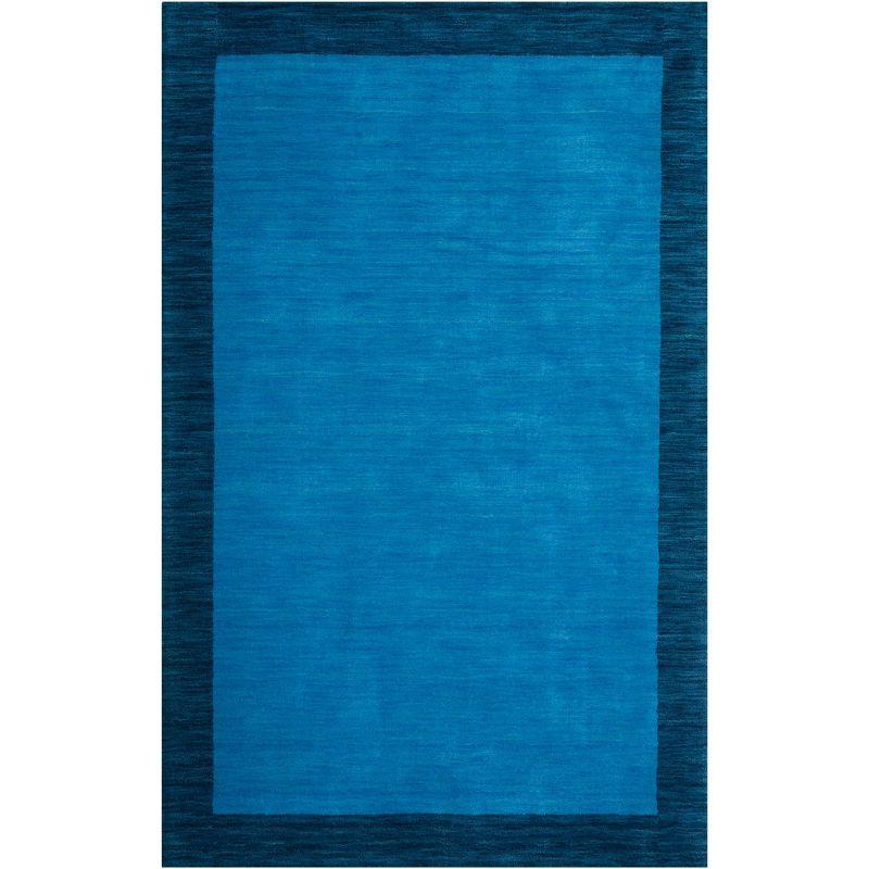 Himalaya Hand-Knotted Blue Wool Area Rug