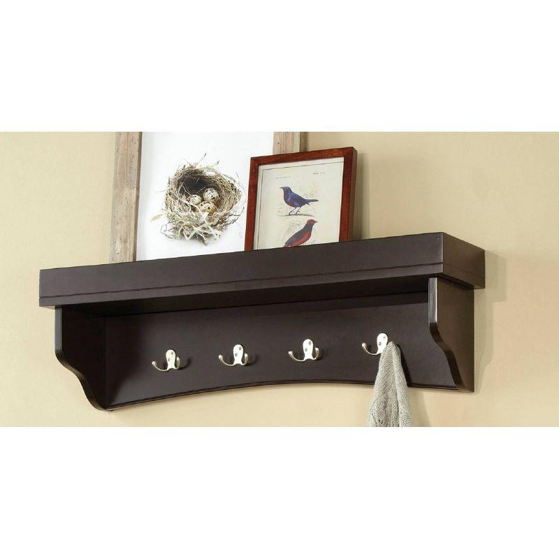 Shaker Cottage Coat Hooks with Tray - Alaterre Furniture