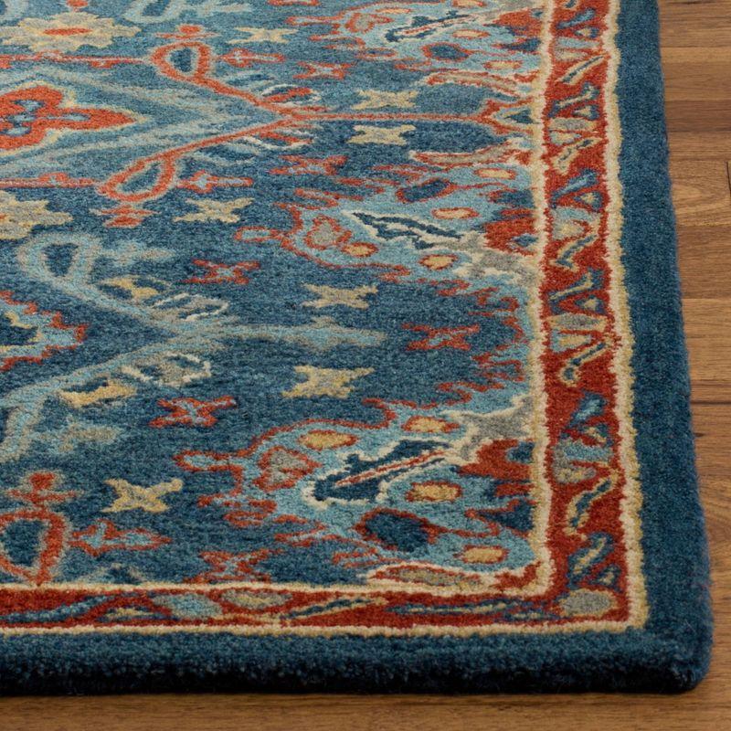 Heritage Blue Hand-Tufted Wool 6' x 6' Square Area Rug