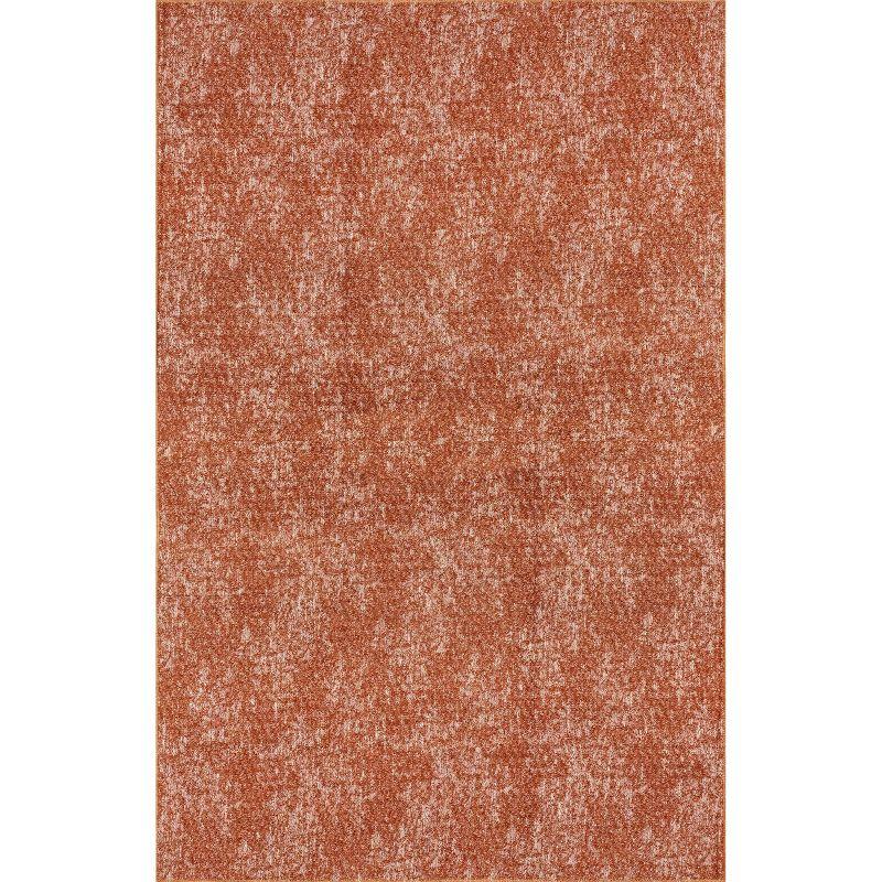 Nuloom Elspeth Abstract 3x5 Machine Washable Accent Indoor Area Rug for Living Room Bedroom Dining Room Entryway Kitchen, Burnt Orange/Ivory