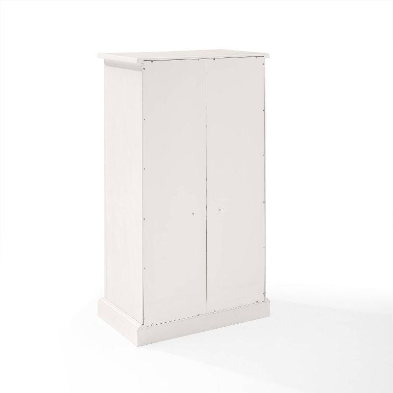 White Coastal Adjustable Shelving Accent Cabinet