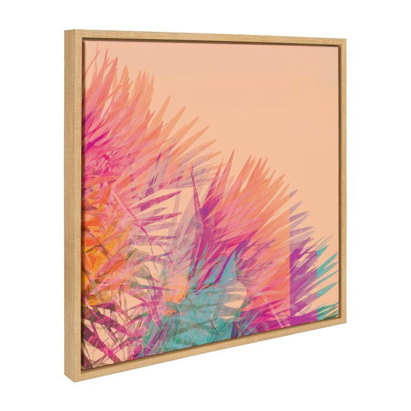 Kate & Laurel All Things Decor 22"x22" Sylvie Sun Burn 2 Wall Art by Alicia Bock Natural: Contemporary Canvas, Framed Digital Art