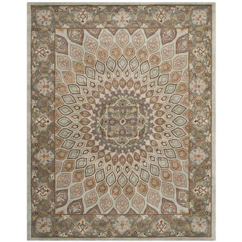 Heritage HG914 Hand Tufted Area Rug - Blue/Grey - 8'3"x11' - Safavieh.