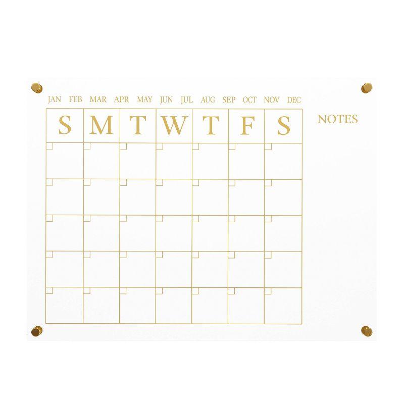 Thomas Martha Stewart Acrylic Wall Calendar with Notes with Dry Erase Marker and Mounting Hardware