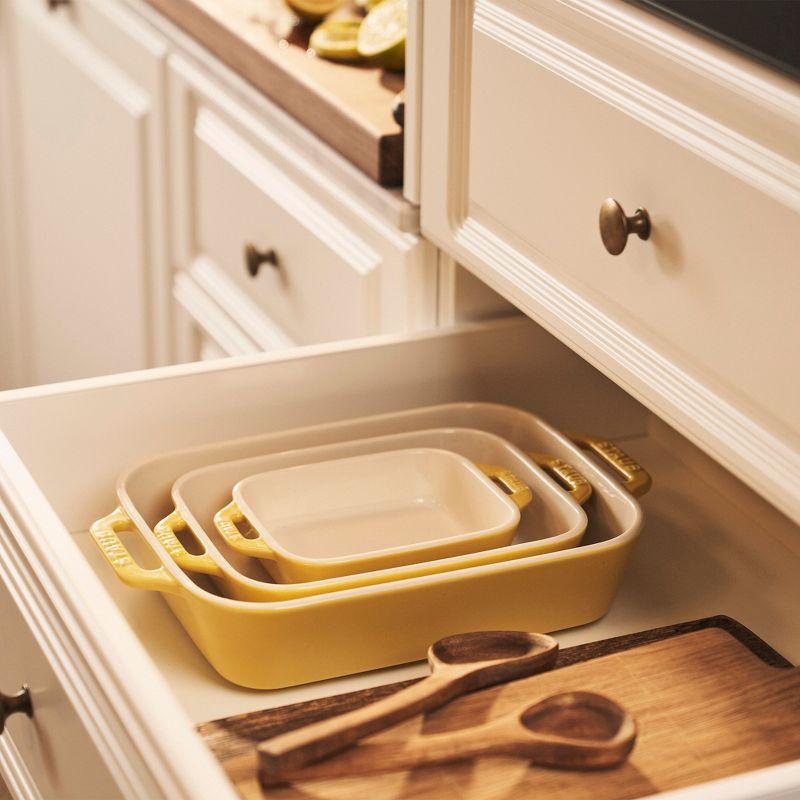 Staub ® Citron Rectangular Bakers, Set of 3