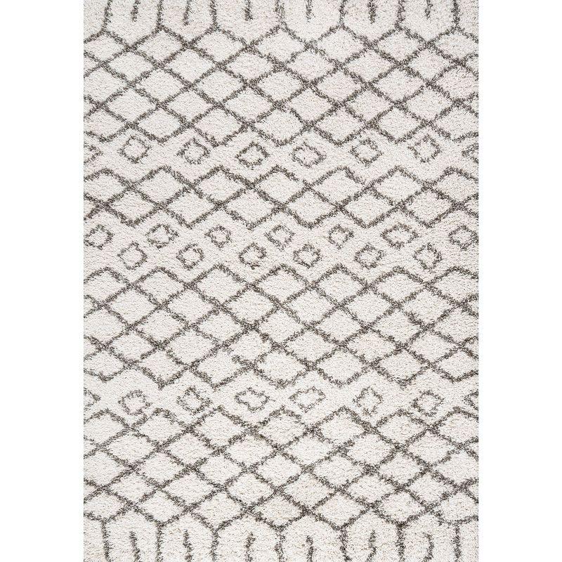 Algaida Moroccan Diamond Shag Area Rug  - JONATHAN Y