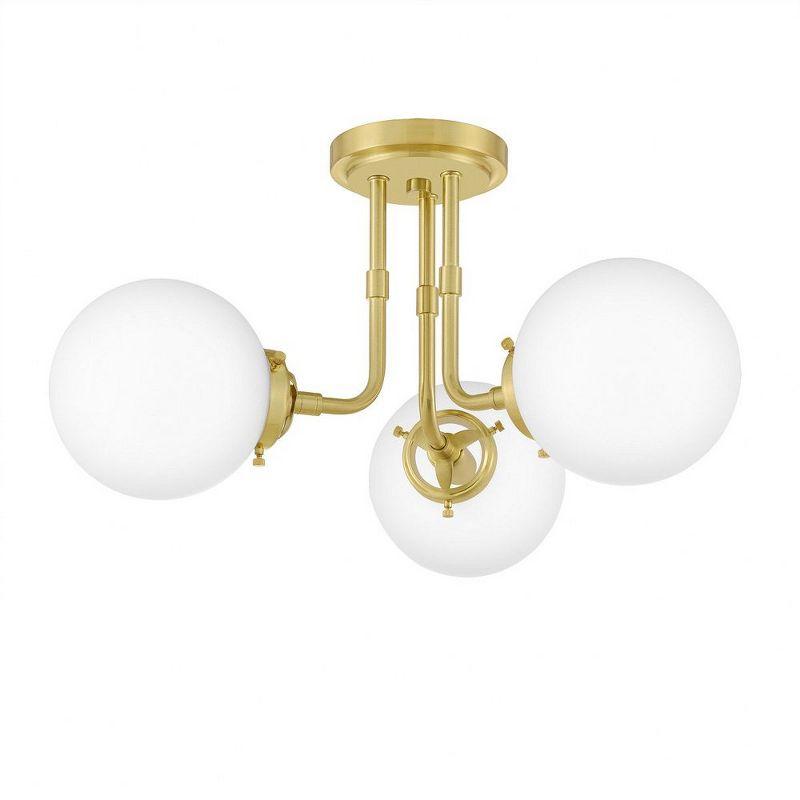 Quoizel Lighting Landry 3 - Light Semi-Flush Mount in  Satin Brass