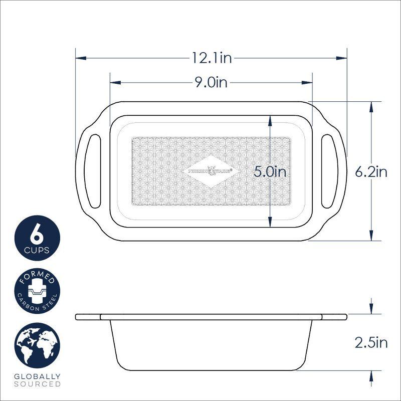 Nordic Ware 9'' Light Champagne Nonstick Carbon Steel Loaf Pan