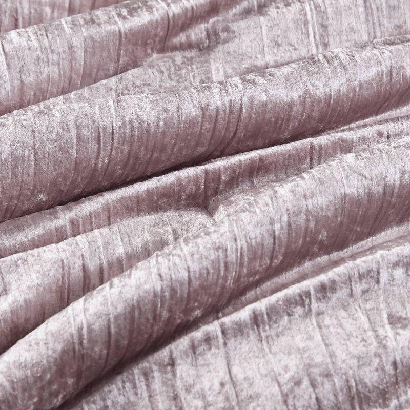 Blush Velvet Full Down Alternative 5-Piece Bedspread Set