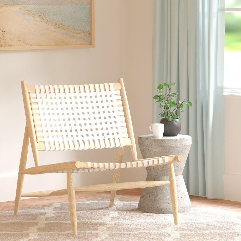 Soleil Accent Chair - ACH1001 - White/Natural - Safavieh
