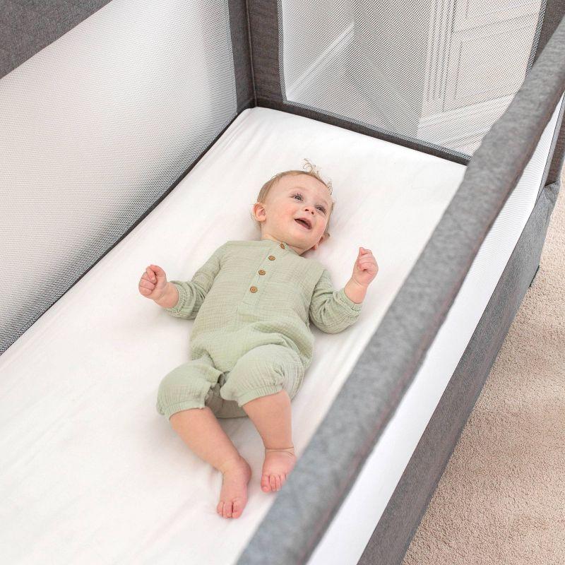 Baby Delight Lunaire Crib - Charcoal Tweed
