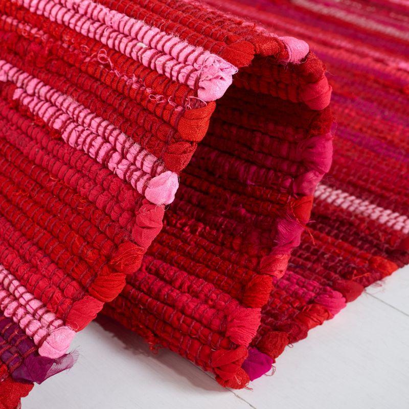 Rag Runner Rug RAR130 Hand Woven Runner Rug - Red/Multi - 2'3"x8' - Safavieh.