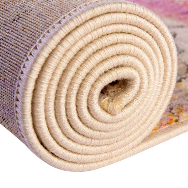 Unique Loom Deepa Collection Area Rug - Static Trellis (7' 10" x 9' 8" Rectangle Multi/Beige)